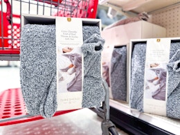 Threshold Throw Blanket and Socks Gift Set for $17 at Target (Reg. $30) card image