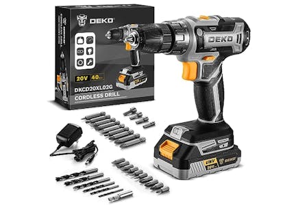 Cordless Power Drill Set