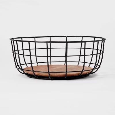 Threshold Iron & Mangowood Fruit Basket