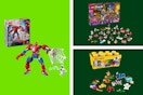 Lego sets in a collage