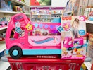 little people barbie dream camper sitting on a target cart
