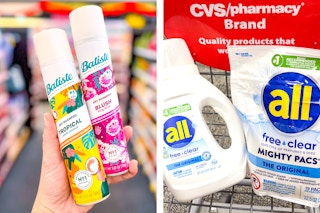 collage with batiste and all products