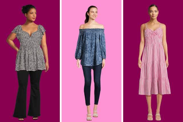 Huge Women's Apparel Clearance at Walmart: $4 Shirts, $5 Shorts, and More card image
