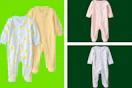 baby pajamas in a collage