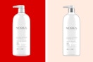 two pump bottles of shampoo and conditioner