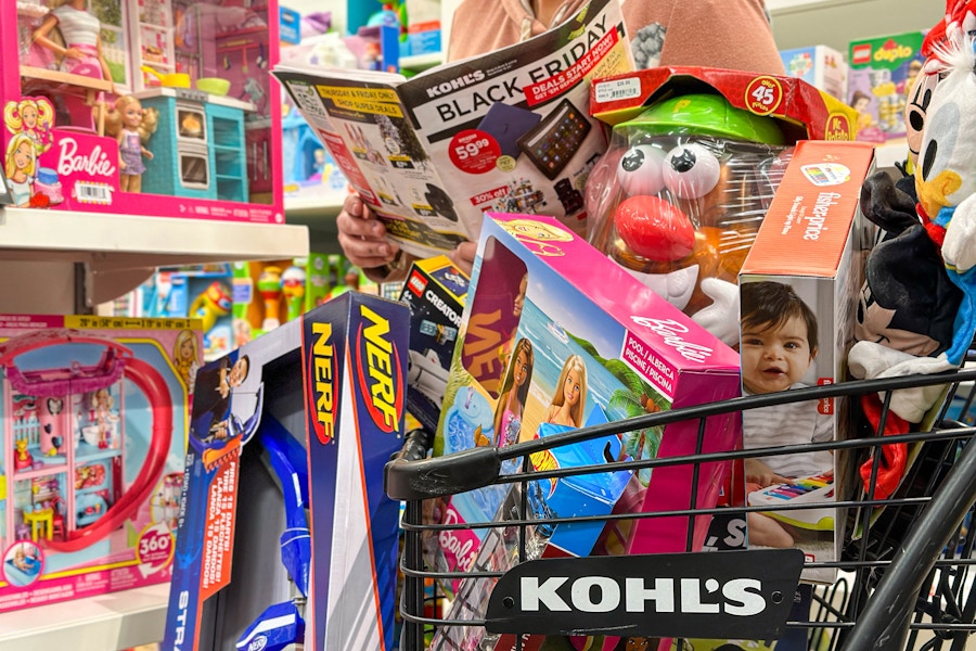 a basket full of items at Kohls