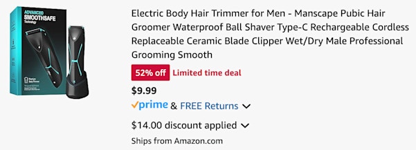Body Hair Trim Cart