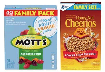 1 Mott's + 1 General Mills Items