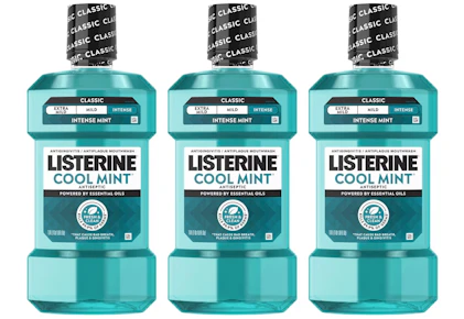 3 Listerine Cool Mint Mouthwashes