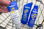 coppertone sunscreen in a cart