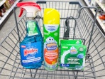 windex and scrubbing bubbles items in walgreens cart