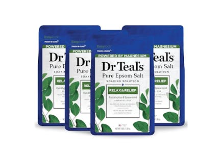 Dr Teal's Pure Epsom Salt 4-Pack