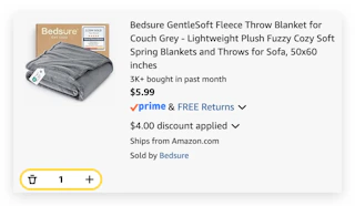 Bedsure GentleSoft Fleece Throw Blanket