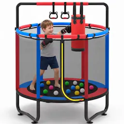 Kids Trampoline with Enclosure