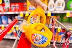 tide simply detergent in a cart
