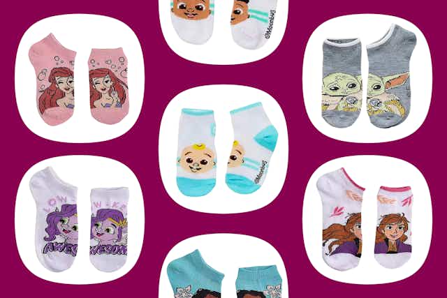 Kids' 6-Pack Socks, $3.99 at JCPenney (CoComelon, Disney, and More) card image