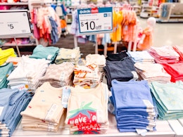 toddler tops sitting on a target table