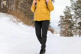 a woman wearing joggers