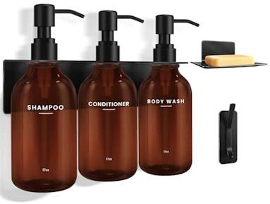 Shampoo and Conditioner Dispenser Set