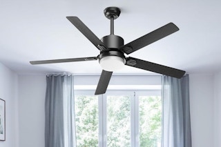 a ceiling fan attached to a ceiling