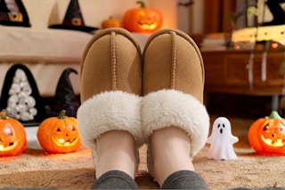 Women's Fuzzy Memory Foam Slippers