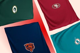 Packers, Bears, 49ers, and Dolphins NFL blankets