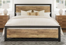 Steelside Wood and Metal Bed