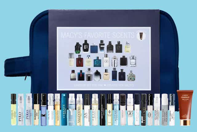 25-Piece Fragrance Sampler Set for Him, Just $40 at Macy's card image