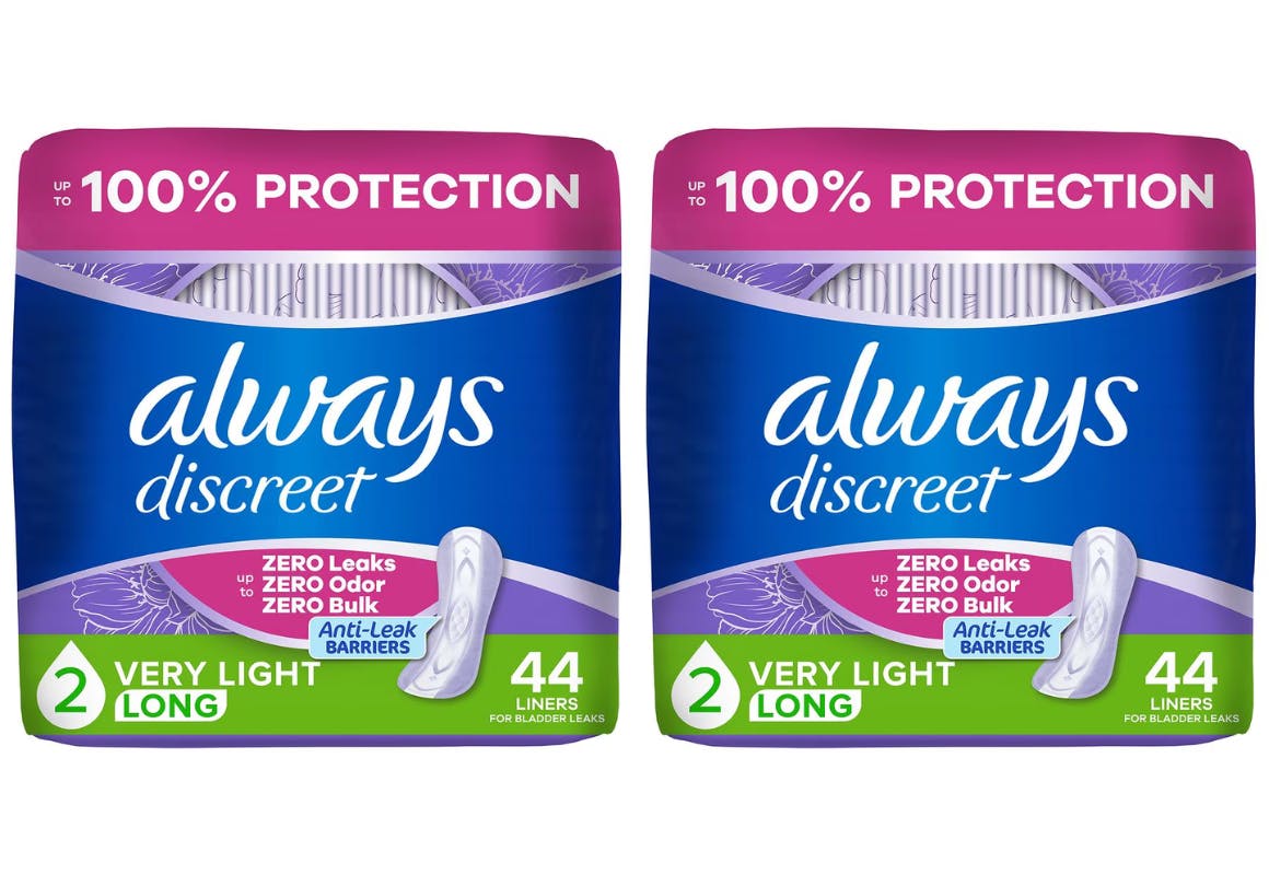 2 Always Discreet Liner Packs