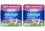 2 Always Discreet Liner Packs