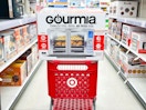 gourmia air fryer oven sitting on top a target cart