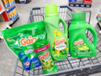gain laundry items in walgreens cart