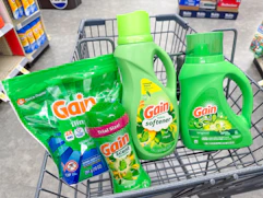 gain laundry items in walgreens cart