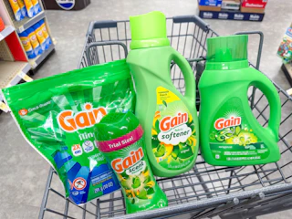 gain laundry items in walgreens cart