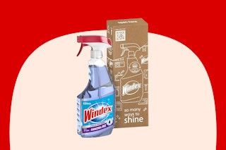 windex bottle and box on KCL template