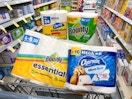 bounty and charmin paper products in walgreens cart