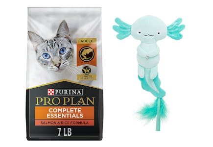 1 Purina Cat Food + 1 Cat Toy