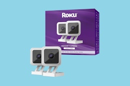 a pack of 2 roku indoor cameras
