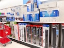 fans sitting on a target shelf