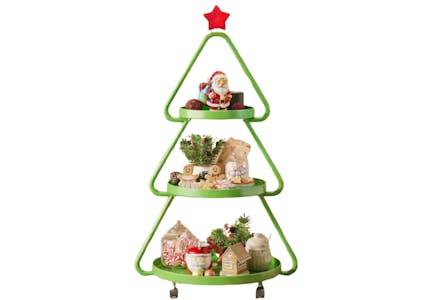 Christmas Tree Metal Storage Rack