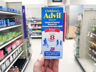 hand holding box of Children's Advil