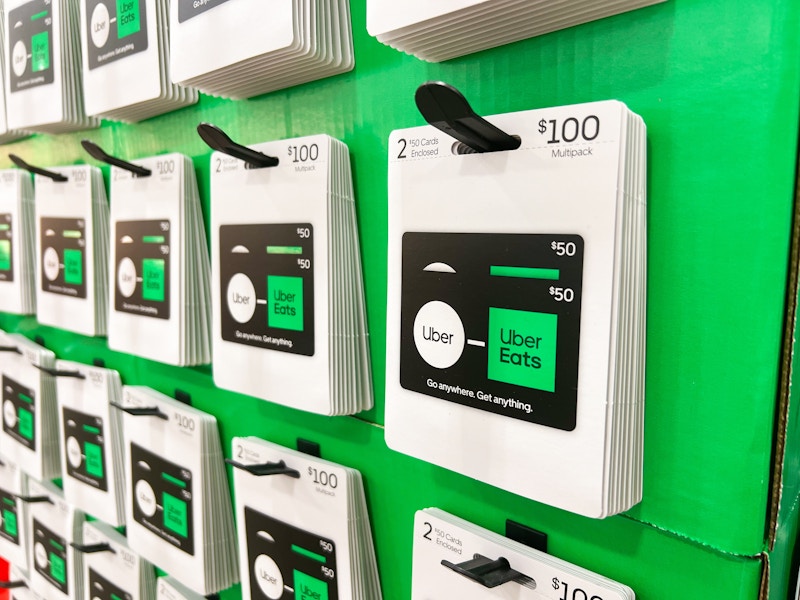 costco uber gift card display