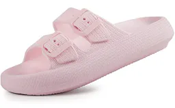 Women's Double Buckle Slides