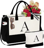 Canvas Tote Bag & Makeup Bag