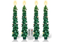 Flameless Christmas Tree Candle Set