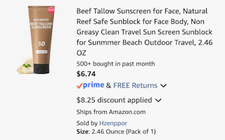 Amazon Beef Tallow Sunscreen 2026 2