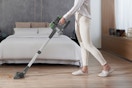 Cordless Vacuum Cleaner, 450W 45000pa Stick Vacuum,6-in-1 Rechargeable Vacuum with LED Display,50mins Runtime,