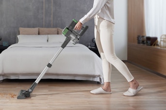 Cordless Vacuum Cleaner, 450W 45000pa Stick Vacuum,6-in-1 Rechargeable Vacuum with LED Display,50mins Runtime,