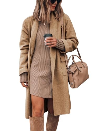 Women's Long Cardigan Wool Coat