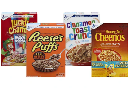 4 General Mills Cereal Boxes